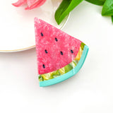Fresh & Elegant Watermelon Acetate Hair Claw Clip: Pink