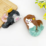Elegant Mermaid Hair Claw Clip, Summer Beach Vacation Clip: Blue