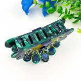 Spread-Wing Peacock Animal Acetate Hair Claw Clip: Peacock