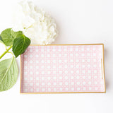 PREPPY PINK CANE TRAY - SMALL