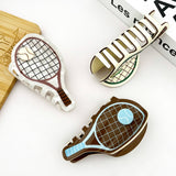 Tennis Racket Claw Clip, Sports Series Hair Clip: White