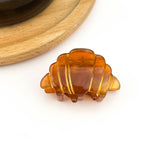 Mini Croissant Hair Claw Clip, Acetate Food-Themed Hair Clip: Mini Clip