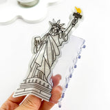 Vintage & Artistic Statue of Liberty Hair Claw Clip: White