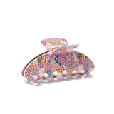 Floral Claw Clip: Rainbow Garden