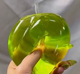 Green jelly Apple squishy Toy apple stress ball gift: Green