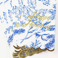 Blue Foliage Paper Guest Towel Packs