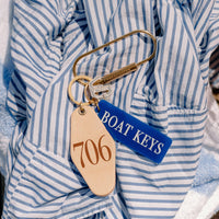 Boat Keys Keychain: Orange / Keychain with Hang Tag