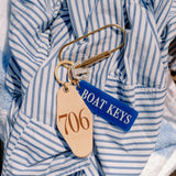 Boat Keys Keychain: Orange / Keychain with Hang Tag