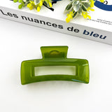 4.13'' Rectangular Hair Clip,Classic Claw Clip: Yellow