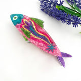 Tropical Leaf Acrylic Hair Claw Clip Beach Style: NavyBlue