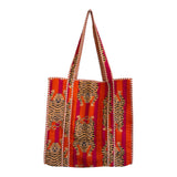 ORANGE TIGER QUILTED TOTE