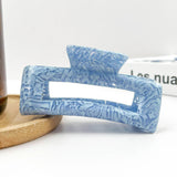 Rectangular Acetate Hair Claw, Premium Quality Hair Clip: Blue
