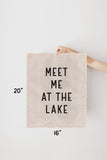 Meet Me At The Lake Canvas Poster, Hanging Wall Tarp Art 