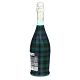Blue & Green Christmas Tartan Prosecco Bottle Wrap