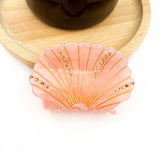 Crystal Shell Claw Clip, Ocean Creatures Hair Clip: Pink