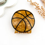 Football & Basketball Sports Hair Claw Clip: Basketball