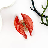 Mushroom Plant Acetate Hair Claw Clip: Brown