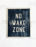 No Wake Zone Canvas Art Print, Coastal Beach Wall Decor 8x10: 11x14