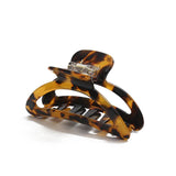 Vintage Tortoiseshell Leopard Acetate Hair Claw MK2PPM6W6HCP314: Brown-1