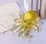 Glitter Transparent Slow Rebounding Octopus Squeeze Toy: Blue-white