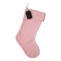 RED TICKING STRIPED STOCKING