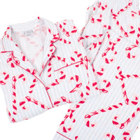 CANDY CANE STRIPED FLANNEL PAJAMAS