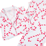 CANDY CANE STRIPED FLANNEL PAJAMAS