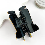 Creative Vintage Sewing Machine Acetate Hair Claw Clip: Black