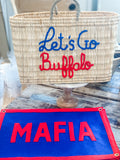 LET’S GO BUFFALO TAILGATE STRAW TOTE