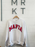 MAFIA MOCK NECK CREW- WHITE by The Good Game Co.