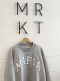 MAFIA MOCK NECK CREW- GRAY by The Good Game Co.