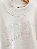 M R K T WHITE MOCK NECK CREW