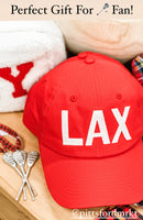 RED LAX BALL CAP - LACROSSE