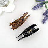 3.94" Exquisite & Wise Jaguar Acetate Hair Claw Clip: Black