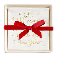 IT’S THE MOST WONDERFUL TIME OF THE YEAR COCKTAIL NAPKINS TRAY