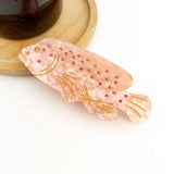 Pink Fish Acetate Hair Claw Clip, Ocean-Inspired Hair Clip