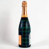 Blue & Green Christmas Tartan Champagne Bottle Wrap