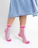 CANDY STRIPE RUFFLE CREW SOCK