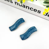 Blue Denim Style Hair Clip, Acetate Square Claw Clip: Blue S
