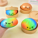 Mystery Squishy Dumpling Bao Bun Fidget Toy-random color: Maltose buns