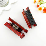 ☎️ Retro Phone Booth Hair Claw – Creative PVC Clip 📞: Red