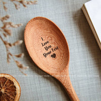 I Love You Engraved Wooden Spoon - Valentine Gifts