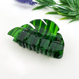 Hollow Monstera Leaf Creative Hair Claw Clip: Green