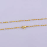 16" Paper Clip Chocker Necklace, Dainty 24k Gold Filled chain necklace, Layering necklace, gold link necklace Ready to Wear chain necklace