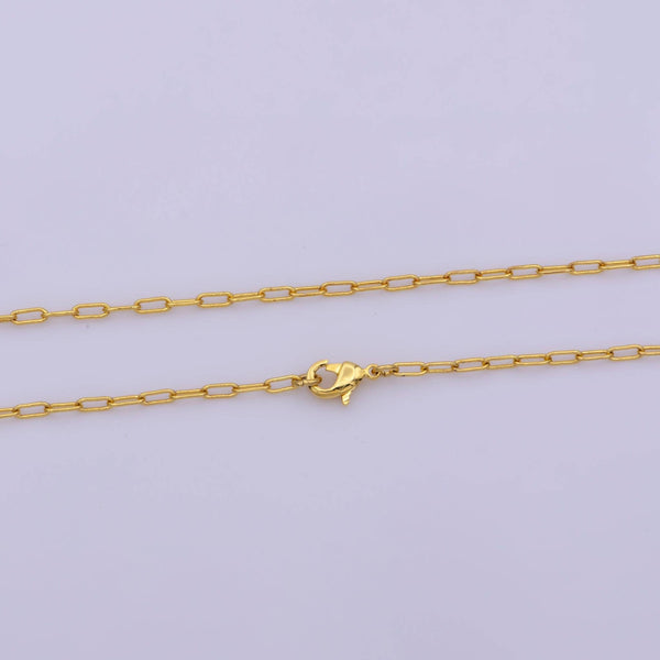 16" Paper Clip Chocker Necklace, Dainty 24k Gold Filled chain necklace, Layering necklace, gold link necklace Ready to Wear chain necklace