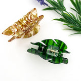 Hollow Monstera Leaf Creative Hair Claw Clip: Green