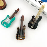 Electric Guitar Claw Clip, Musical Instrument Hair Clip: Green