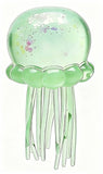 Sequin Glitter jellyfish squishy sensory toy-no brand: Jelly Green-Highly recommended