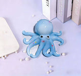 Glitter Transparent Slow Rebounding Octopus Squeeze Toy: Blue-white