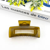 4.13'' Rectangular Hair Clip,Classic Claw Clip: Orange